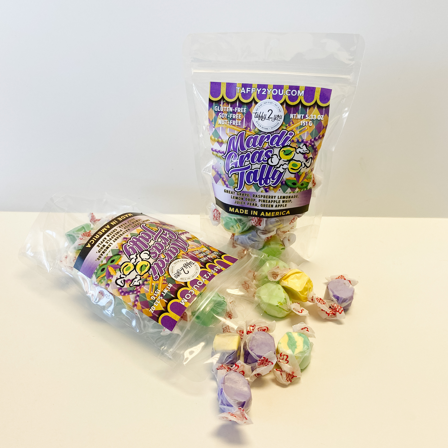Seasonal Taffy - Mardi Gras Taffy