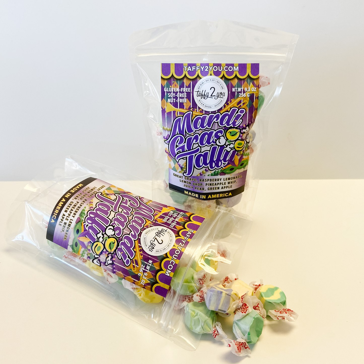Seasonal Taffy - Mardi Gras Taffy