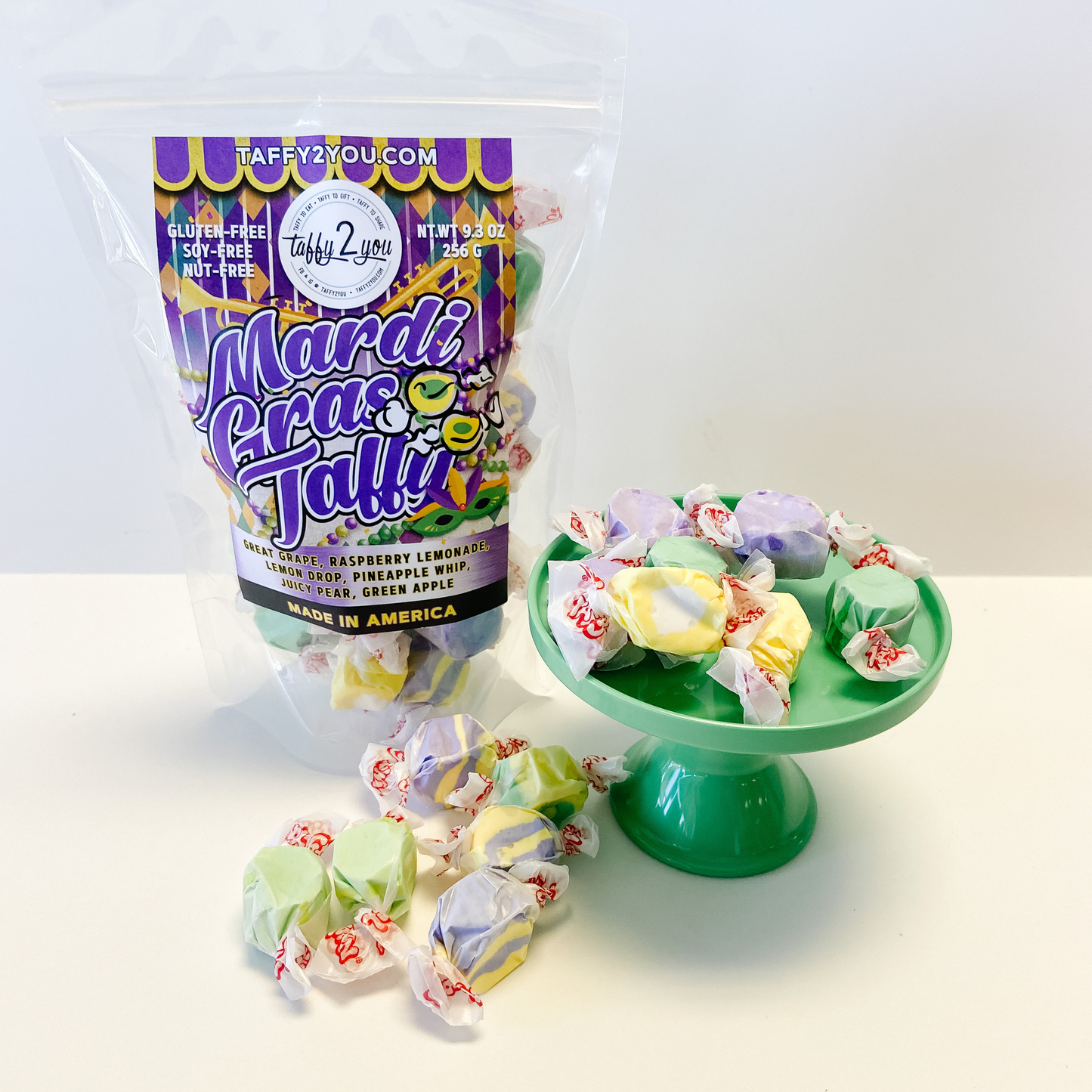 Seasonal Taffy - Mardi Gras Taffy
