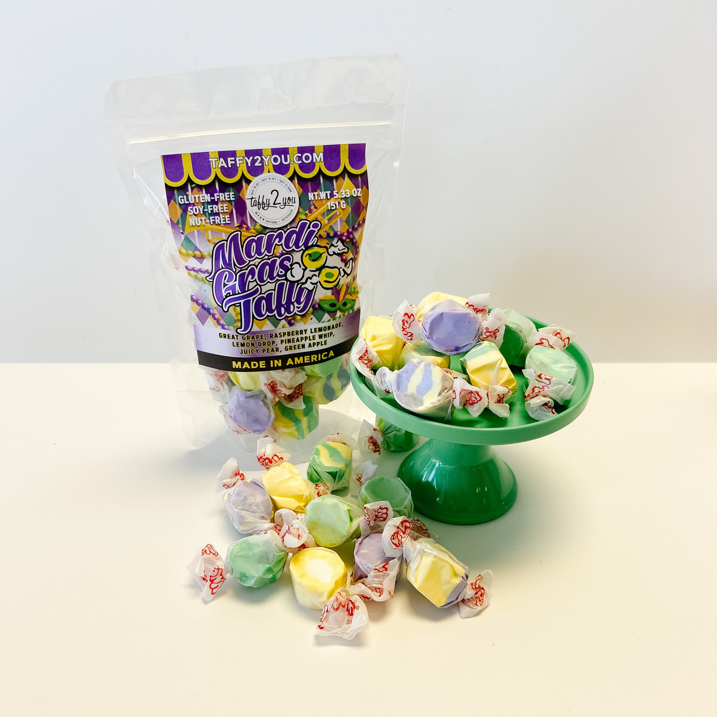 Seasonal Taffy - Mardi Gras Taffy
